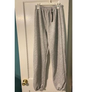 Gray cuffed joggers